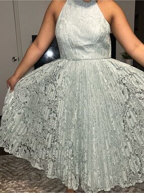 ASOS Pale Mint Lace Midi Dress